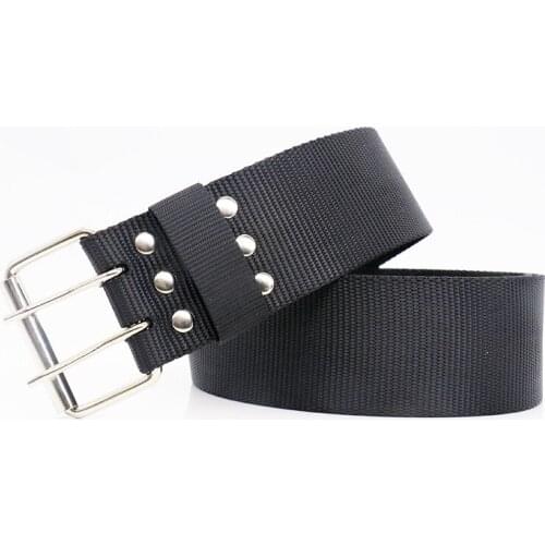 Flying Art 2021 High Quality Double Pinhole Buckle Nylon Belt Mens Tactical zinc Alloy pin buckle Metal pin buckle