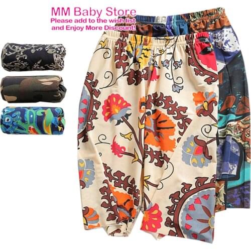 Summer Shorts Pants For Girls Boys Casual Kids Beach Trousers Loose Sports Print Breathable Childrens Shorts Pants 3-9Years
