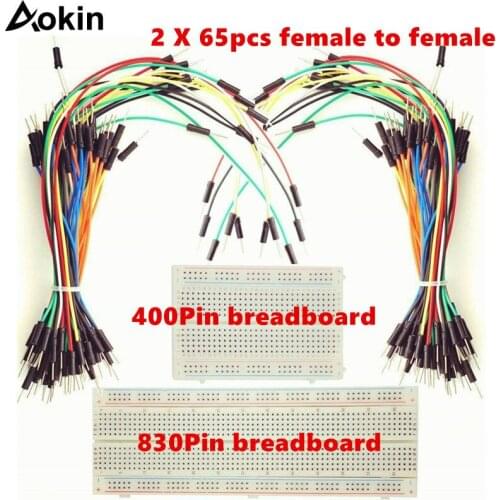 PCB Prototype Breadboard 830 point 400 holes Proto Shield Board Kit for Arduino with 130pcs jumper wires