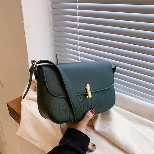 European and American Small Square Bag Underarm Bag 2021 New Metal Lock Western Style Single Shoulder Handbag Messenger Bag