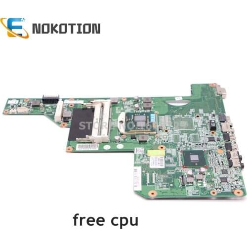 NOKOTION 615849-001 605903-001 MAIN BOARD For HP G62 G72 Laptop Motherboard HM55 HD GMA DDR3 free cpu