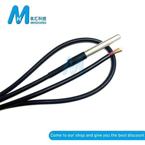 DS18B20 TO-92 DS1820 1M/2M/3M Stainless Steel Package Waterproof DS18b20 Temperature Probe Temperature Sensor 18B20 For Arduino