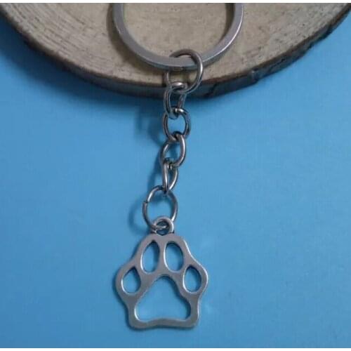 Fashion Jewelry Retro Alloy Cat / dog paw Charms Pendants Key Chain Ring Key Chains Womens&Men GiftX146