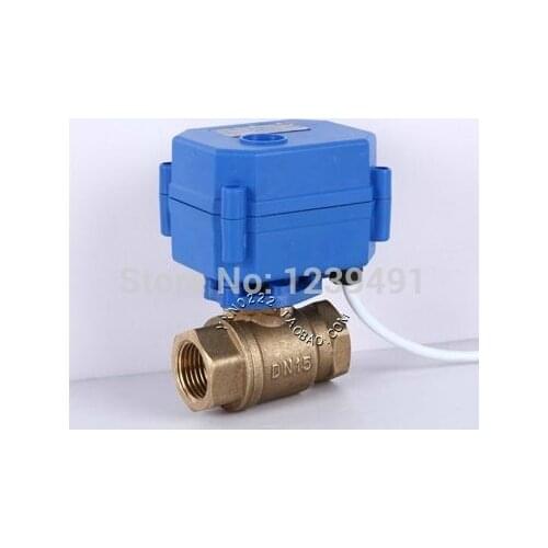 Motorized Ball Valve 1" DN25 AC220V Brass Electric Ball Valve CR-03/CR-04 Wires