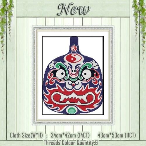 National wind vase decor paintings counted printed on canvas DMC 14CT 11CT chinese Cross Stitch Needlework Sets Embroidery kits