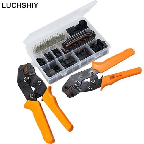SN-28B+1550Pcs Crimping Pliers Repair Hand Tool Set Crimper Connector Dupont Cable Jumper Wire Pin Header Housing Crimping Plier
