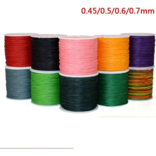 Wholesale Mix Color Waxed Polyester DIY Necklace Bracelet Cord Jewelry Cord For Women Jewelry Making 0.45mm 0.5mm 0.6mm 0.7mm