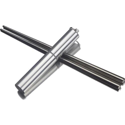 Creative Silver 304 Stainless Steel Chopsticks Non-slip Folding Chopsticks Portable Cutlery Set Travel Chopsticks