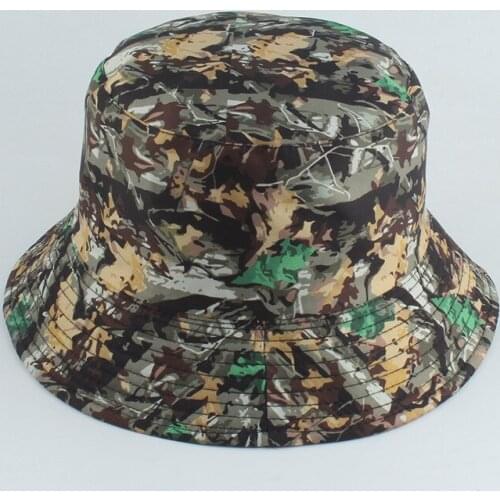 Bucket Hat Men Army Women Reversible Summer Sun Beach UV Protection Panama Camouflage Breathable Cap Outdoor Holiday Accessory