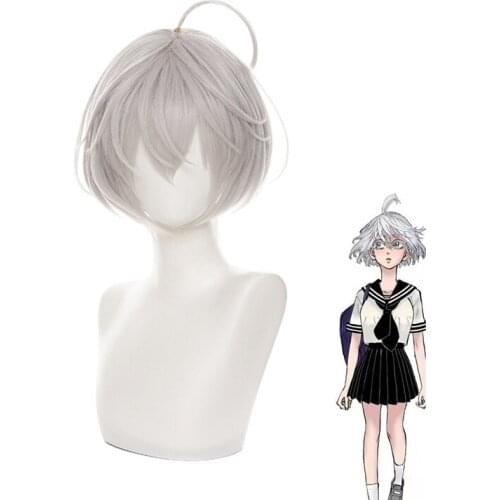 Tokyo Revengers Senju Kawaragi Wig Cosplay Costume Silver Gray Short Heat Resistant Synthetic Hair Men Women Wigs
