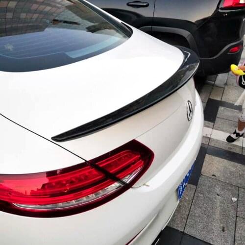 Use For Benz C-class W205 Coupe 2-door 2016--2019 Year Spoiler Sport ABS Plastic Carbon Fiber Look Car Body Kit Accessories