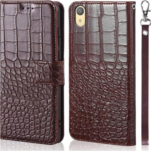 DOREXLON Luxury Flip leather case for Sony Xperia XA1 plus G3412 G3421 G3423 G3416 5.5 crocodile texture wallet case
