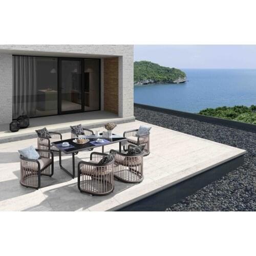 City Series, outdoor rattan chair and coffee table combination, rattan chair sofa table combination