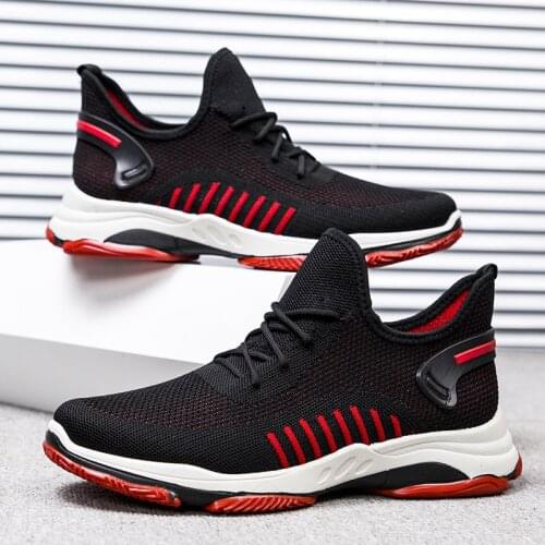 2020 New Men Sneaker Mesh Shoes Summer Breathable Flying Weaving Running Shoes Tourist Flat Sneakers Leisure Sports Shoes