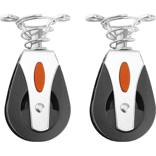 Pair Maine Yacht Bearing Pulley Universal Head Single Pulley Boat Assembly