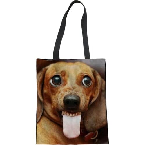 Customized Handbag Cute Dog Pattern Bags for Women 2020 Girls Lovely School Bag Female Soft Bags for Beach Pouch Bolsa Feminina