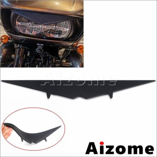 1pc Motorcycle Headlamp Upper Tip Eyebrow Eyelid Trim For Harley Road Glide FLTRK FLTRXSE FLTRU FLTRX FLTRXS FLTRUSE 2015-2021