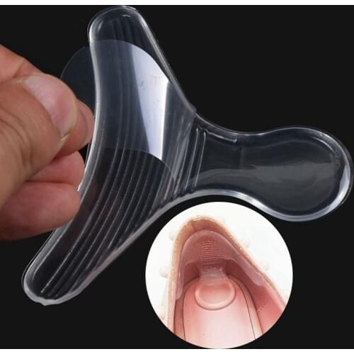 1 Pair Silicone Soft Insert Heel Liner Grips T-type Thread Women High Heel Comfort Pads Feet Care Heel Protector accessories