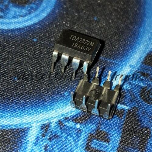 10PCS/LOT TDA2822M DIP8 TDA2822 DIP 2822M DIP-8 new and original IC In Stock 3V 6V 9V 12V 15V