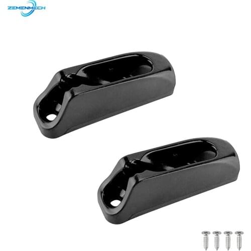 2PCS Black Nylon Jam Cleat SelfLock Rope Cord Tensioner Runner For Outdoor Safety Canoeing Kayak Surfing Boat Accessories Marine