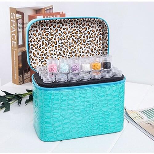 24/84 Bottles Diamond Painting Accessories Storage Craft Accessory Organizer Clear Plastic Embroidery Box Gift Tool Containe Bag