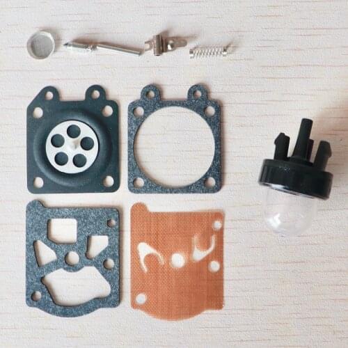 4500 5200 5800 45CC 52CC 58CC Chinese Chainsaw Carburetor Fuel Primer Bulb & carburetor repair gaskets kit