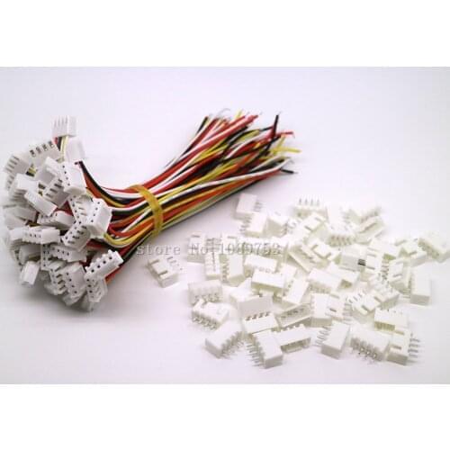 50 SETS JST XH 2.54-4 Pin Battery Connector Plug Female & Male with 100MM Wire