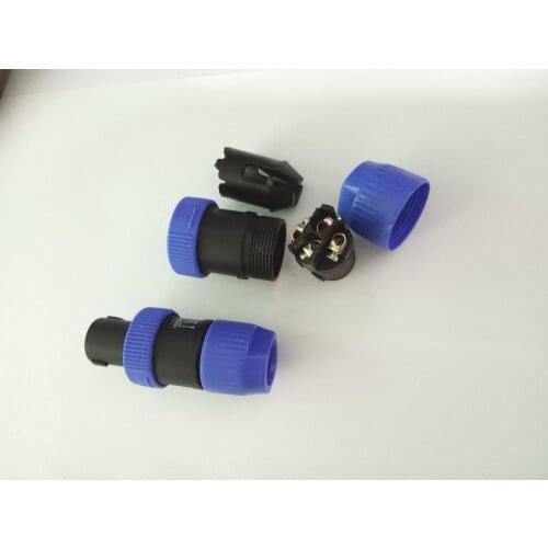 50PCS Speakon BLUE 4 Pin Male Plug Compatible Audio Cable Connector New