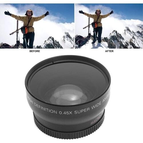 52mm 0.45x Wide Angle Macro Conversion Lens 0.45x 52 LENS SONY NIKON 58MM For CANON U5M3