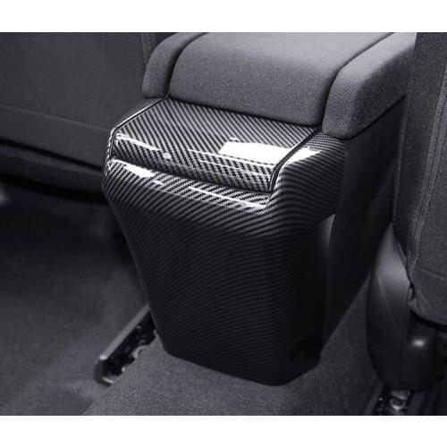 For Honda Civic 10th 2016 2017 2018 2019 accssorie interior car carbon fibre style console armrest box protect cover