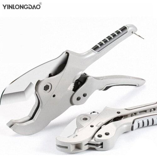 Reinforced PVC Pipe Cutter Aluminum Alloy Body Ratchet Scissors Pipe Cutter PVC /PU/PP /PE Hose Cutting Hand Tools