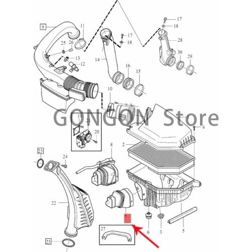 CAR inlet 2011-2019vol vov60 s60l s60 air filter intake manifold inlet air grating hose port air filter housing intake duct inta
