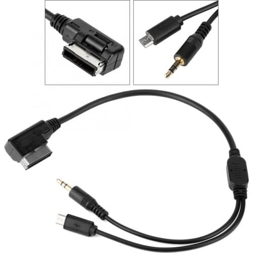 3.5mm Car AUX Charging Cable Audio Connector Cable 12cm/4.7in Fits for Mercedes Benz S SL CLS Class AMI MMI Interface