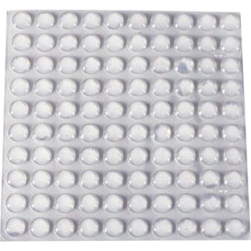 100 Pcs Self Adhesive Round Silicone Rubber Bumpers Soft Transparent Black Anti Slip shock absorber Feet Pads Damper