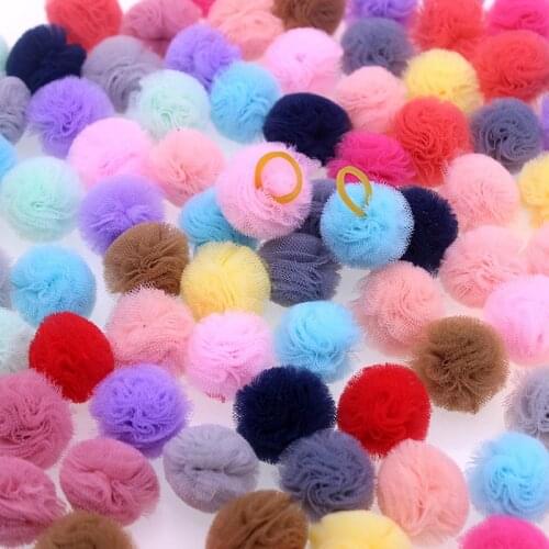 50pcs/25pairs Cute Pet Puppy Dog Cat Hair Bows Small Colorful Small Ball with Rubber Bands Dog Grooming Accessory Pet Supplies