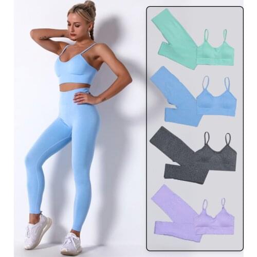 Seamless Yoga Set Gym Clothing Workout Clothes Women Breathable Sexy Tracksuit Gym Set High Waist Sport Outfit Yoga Fitness Suit