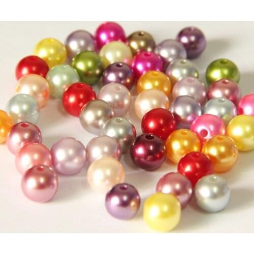 100pcs/lot 4mm 6mm 8mm 10mm ABS Imitation Pearls Beads for Jewelry Making Fashion DIY Clothing Collar Accessories Beads Crafts