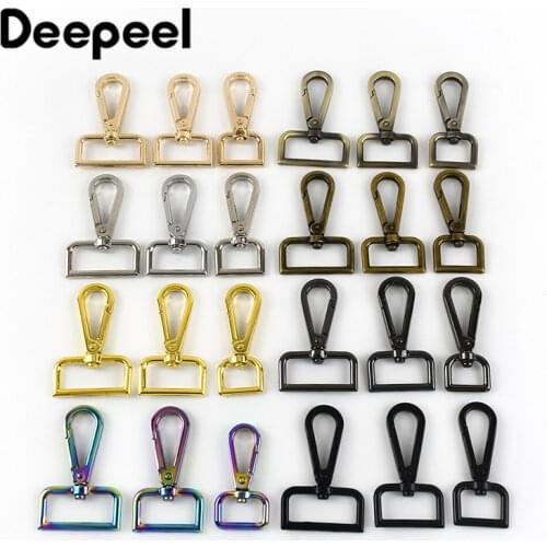 Deepeel 4pcs 20/25mm Clip Buckles Metal Paracord Luggage Handles for Handbags Hardware Accessories Bag Hook Clasp F2-10