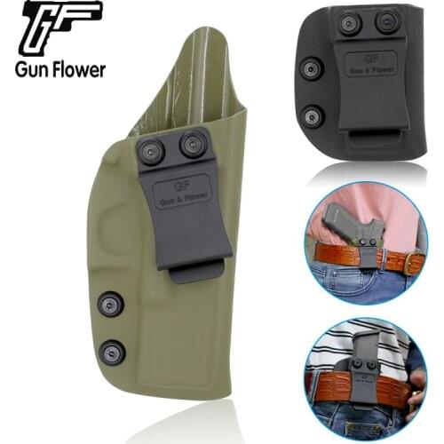 Gun&Flower IWB Glock 19 Handgun Holder Army Green Magazine Case for 9MM/0.40 S&W Tactical Pistol Belt Clip