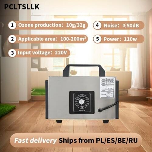 PCLTSLLK Ozone Generator 32g10g O3 Ozono Generator Deodorant Disinfection Air Purifier cleaner Sterilization Equipment