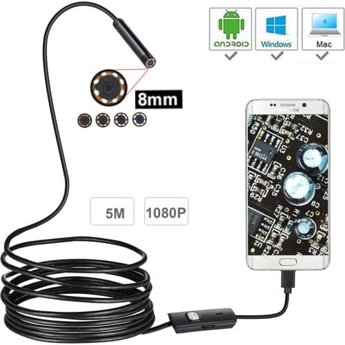 1080P Full HD USB Android Endoscope Camera IP67 1920*1080 1M 2M 5M Micro USB Inspection Video Camera Snake Borescope Tube
