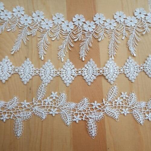 Exquisite silk polyester clothing water soluble lace DIY wedding dress decoration shoulder strap material