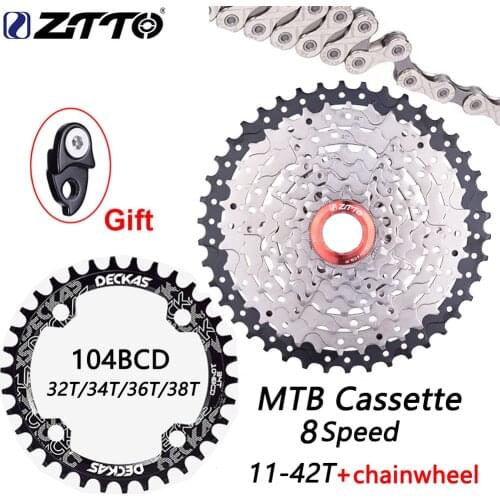 ZTTO Mountain Bike 8 Speed Bicycle Cassette 11- 42T Freewheel Steel 8s MTB 8v Freewheel Bicycle Parts For M410 M360 M310