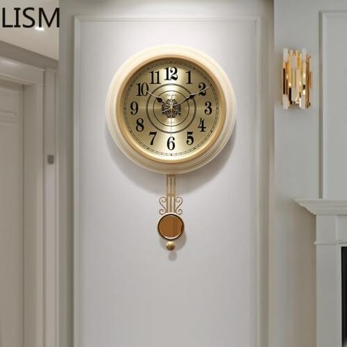 Round Quartz Silent Living Room Modern Design Wall Clock Nordic Art Deco Personality Swing Clock Reloj De Pared Digital