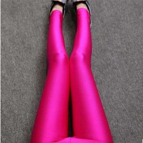 Spring Autumn Solid Candy Neon Leggings For Women High Stretched Female Legging Pants Girl Clothing Leggins Plug Size 2021 New