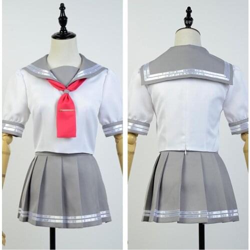 Love Live! Sunshine Cosplay Aqours Takami Chika Sailor Suit Cosplay Costume Anime School Cheerleading Halloween Party Dress