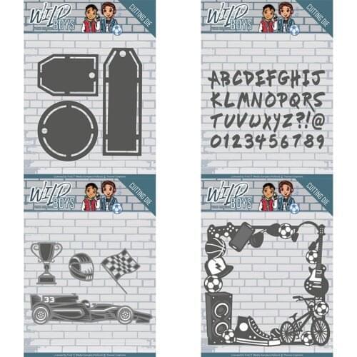 Piggy Craft metal cutting dies cut die mold Racing football frame letter Scrapbook paper craft knife mould blade punch stencils