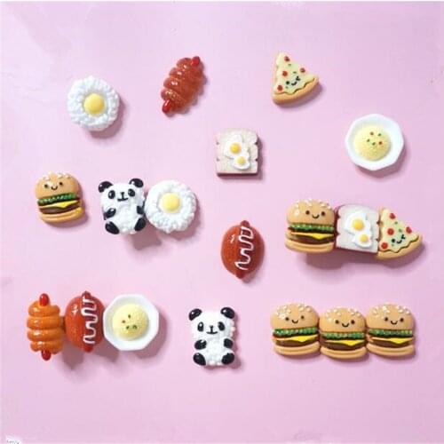Cute Mini Hamburg Bread Pizza Hairpin Lolita Handmade Hair Clip Girl Women Hair Accessories B1484
