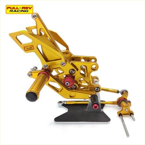 Motorcycle Rearset Footpegs Full Rev Racing GOLD For HONDA CBR600RR 2007-2014 REARSETS