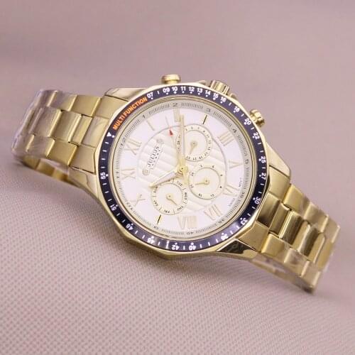 Real Functions Julius Mens Watch Hours ISA Mov't Business Dress Bracelet Stainless Steel Boy Birthday Christmas Gift